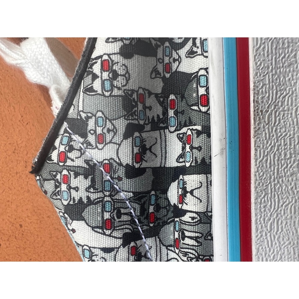 BOBS from Skechers Dogs in 3D Glasses Grey Suede Canvas Sneakers Womens 9 Mens 6 - Picture 6 of 9